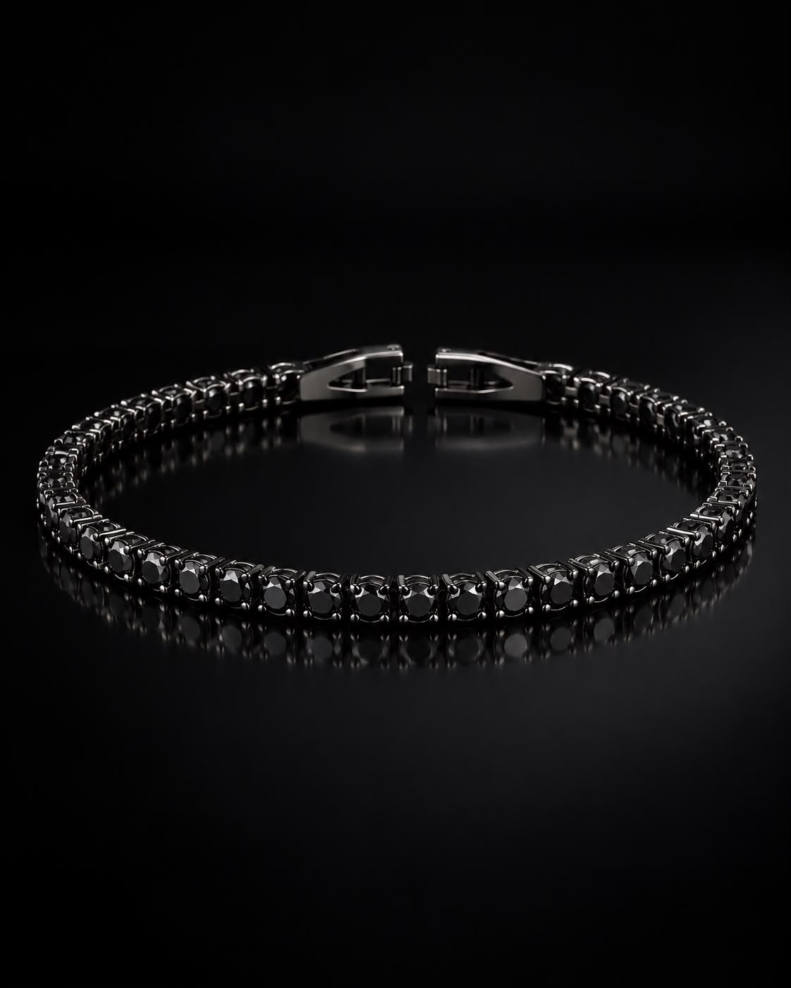 BLACK TENNIS BRACELET