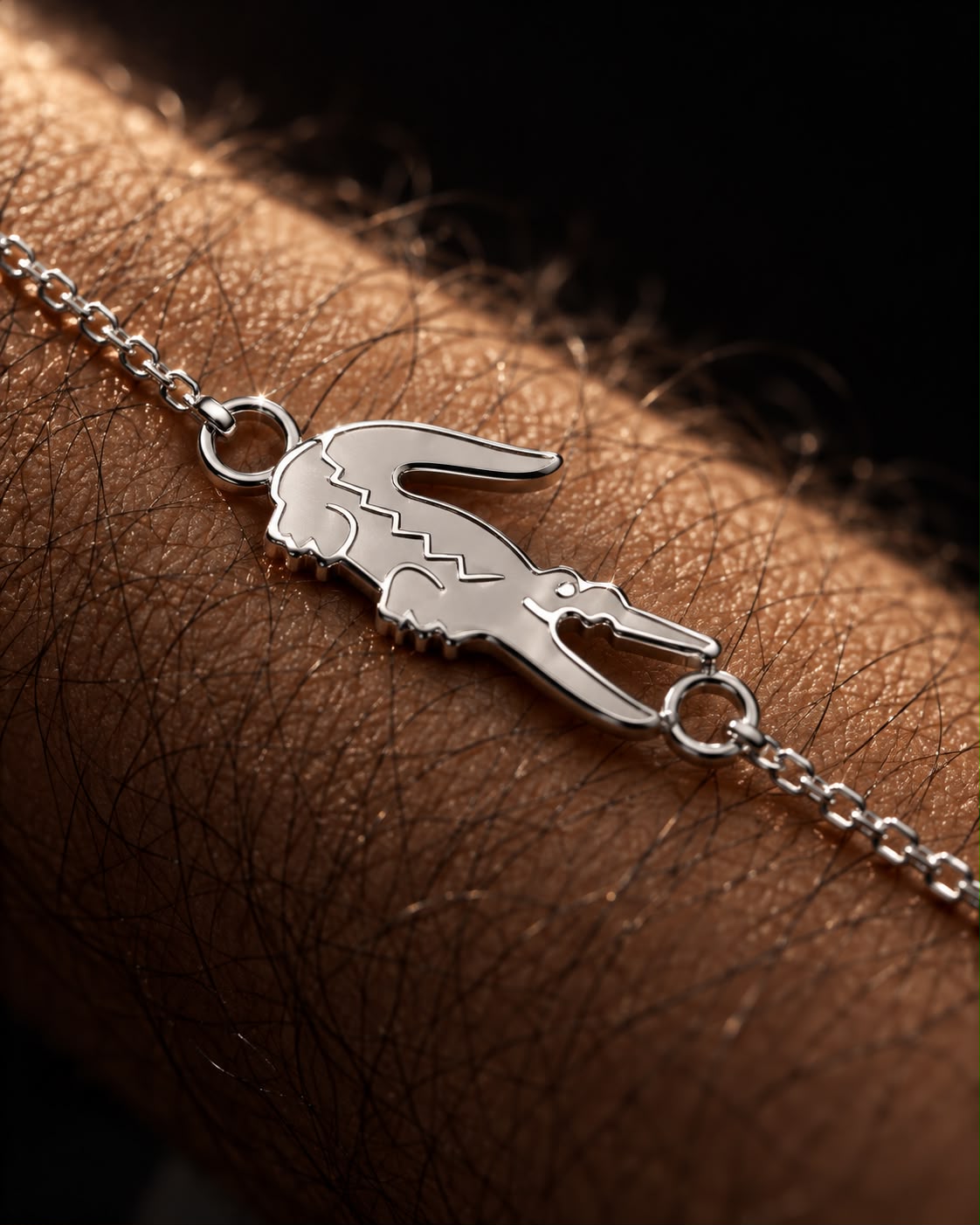 SILVER CROC BRACELET