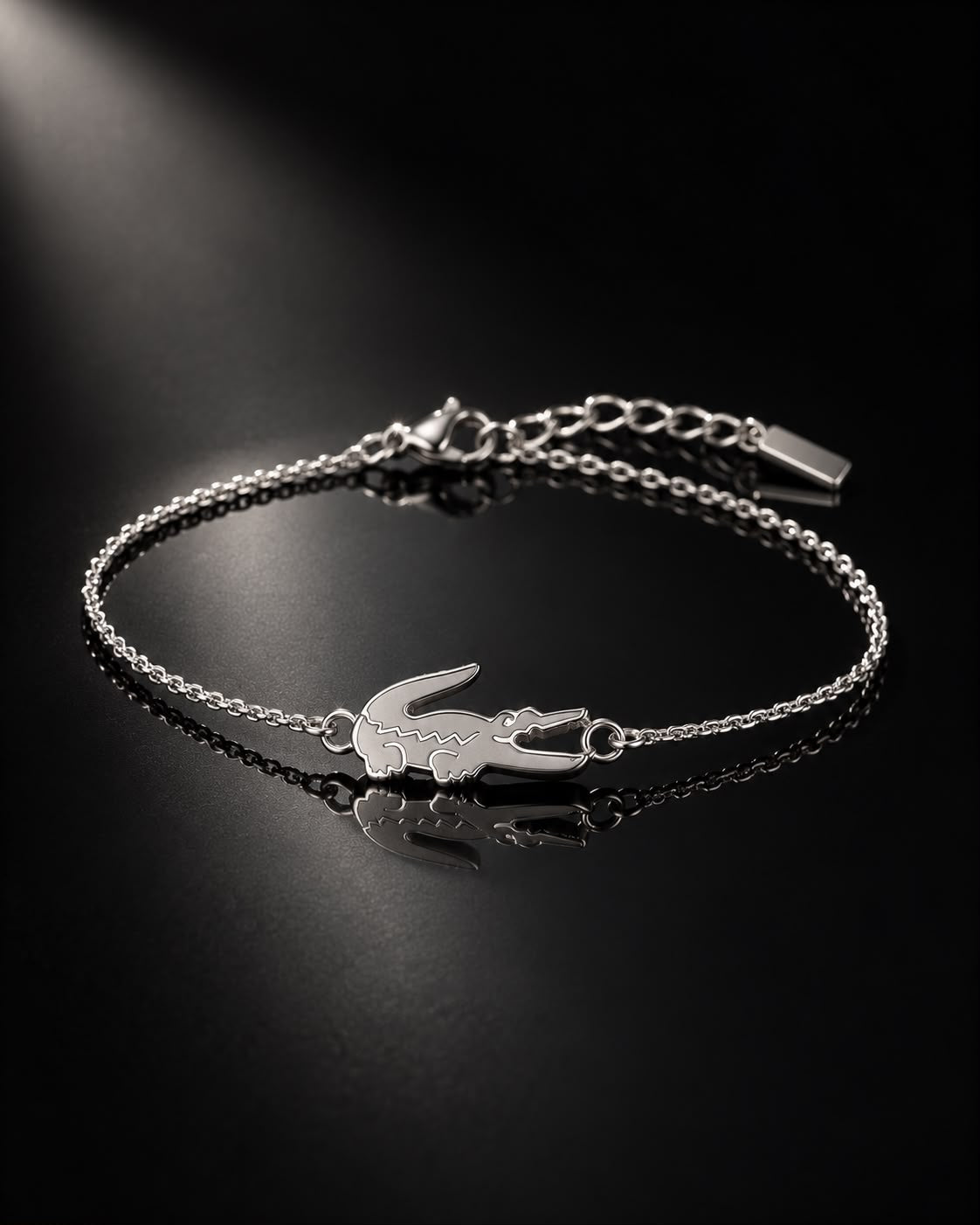 SILVER CROC BRACELET