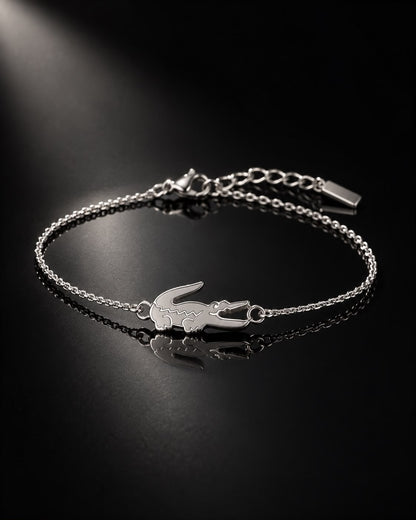 SILVER CROC BRACELET