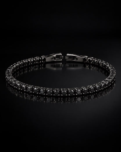 BLACK TENNIS BRACELET