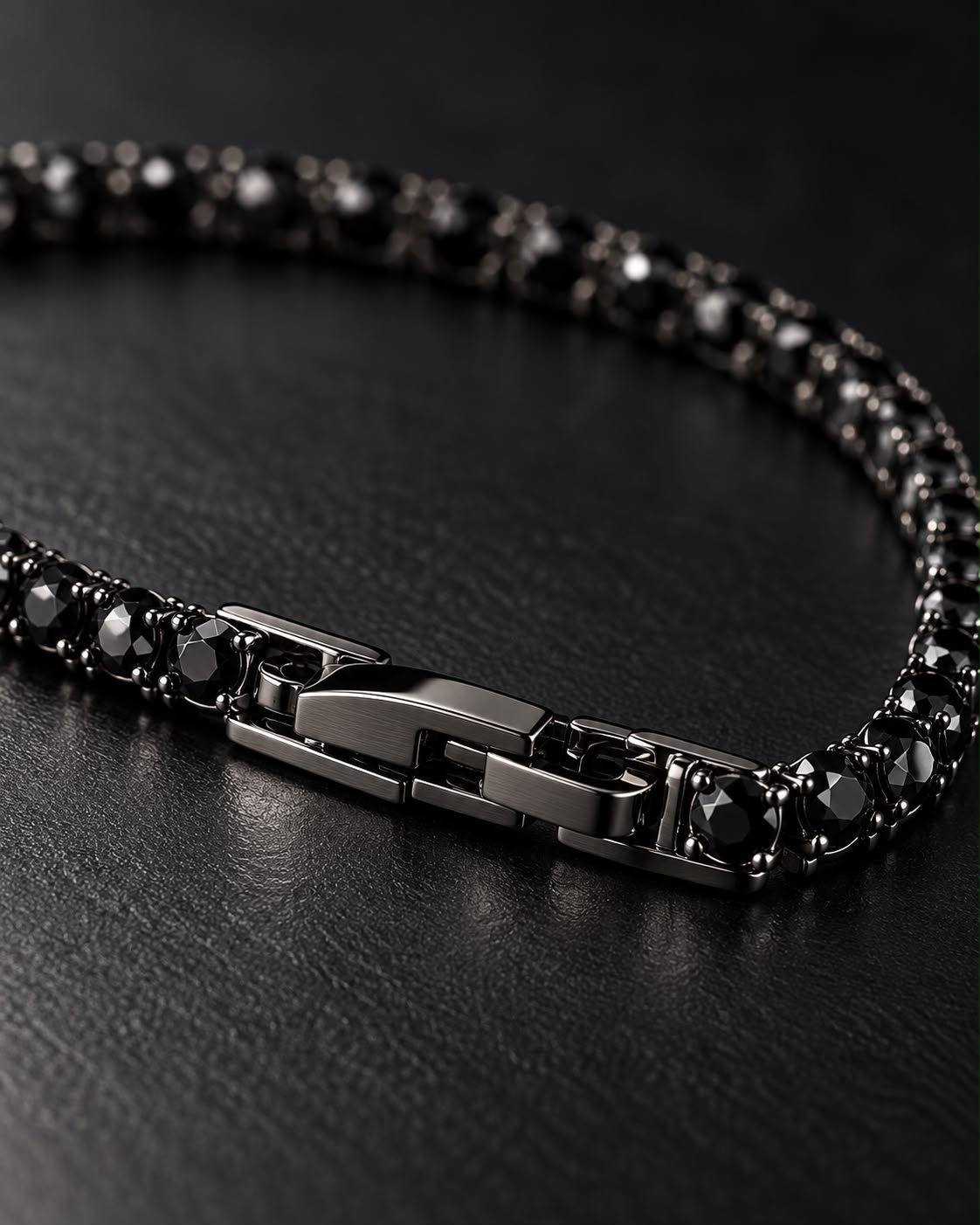 BLACK TENNIS BRACELET