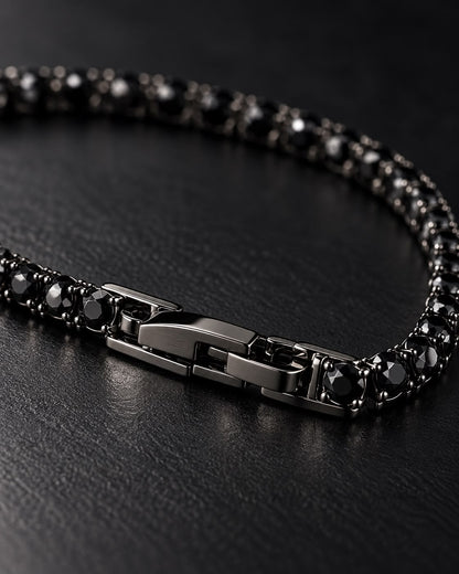 BLACK TENNIS BRACELET