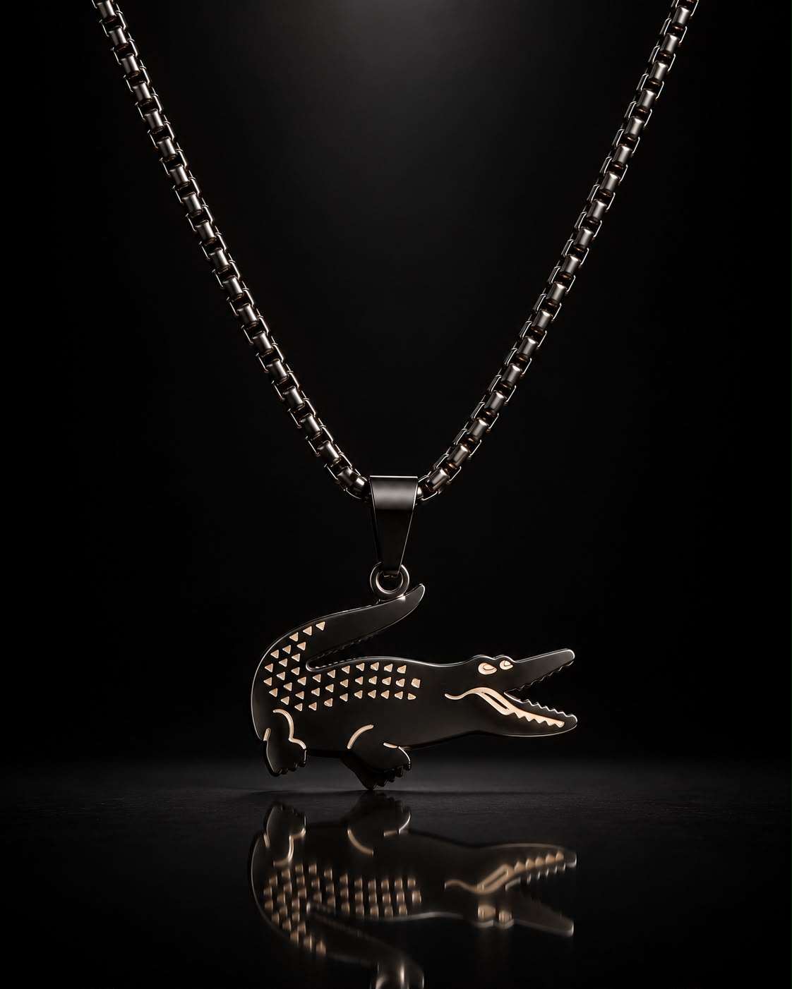 BLACK CROC NECK