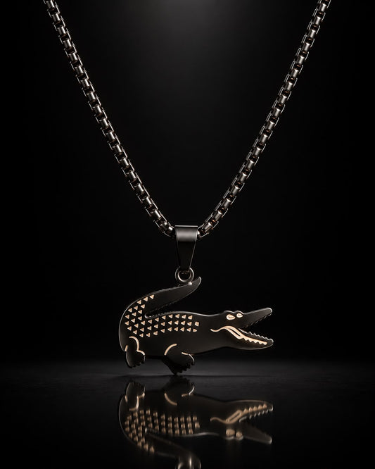 BLACK CROC NECK