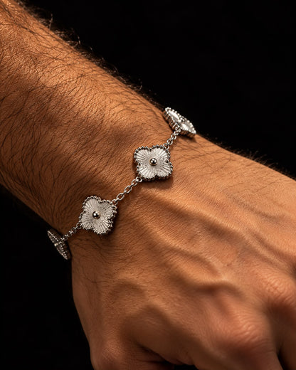 SILVER CLOVER BRACELET