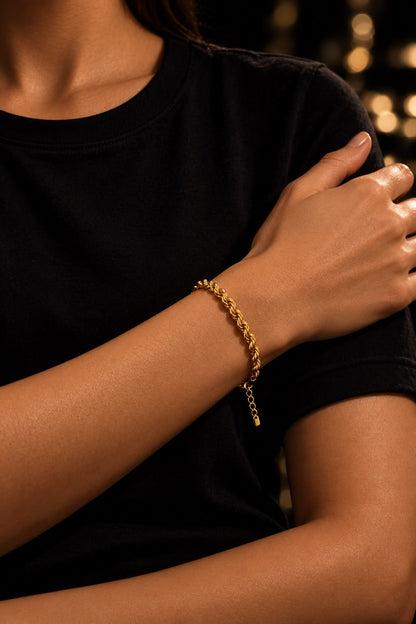 GOLD ROPE BRACELET