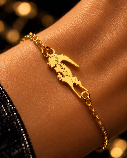 GOLD CROC BRACELET